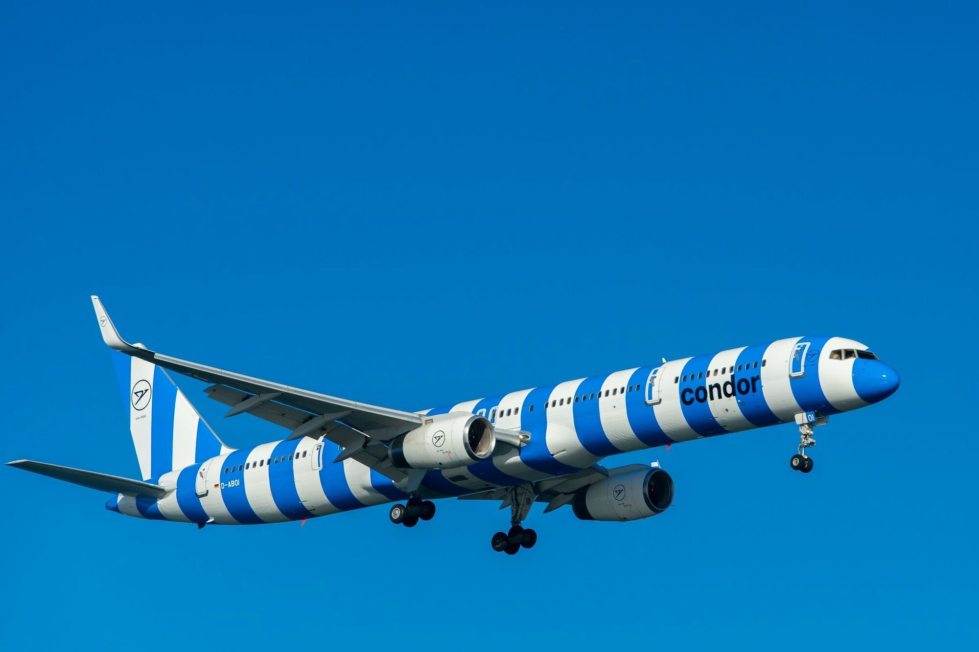 Condor aircraft approaching an airport