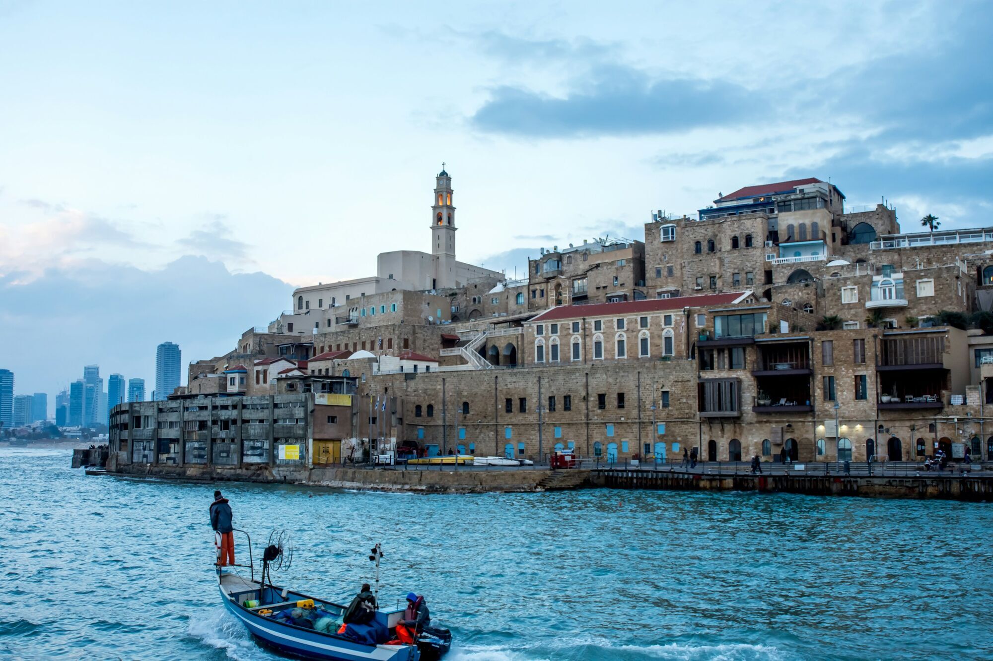 Old Jaffa waterfront and historic buildings