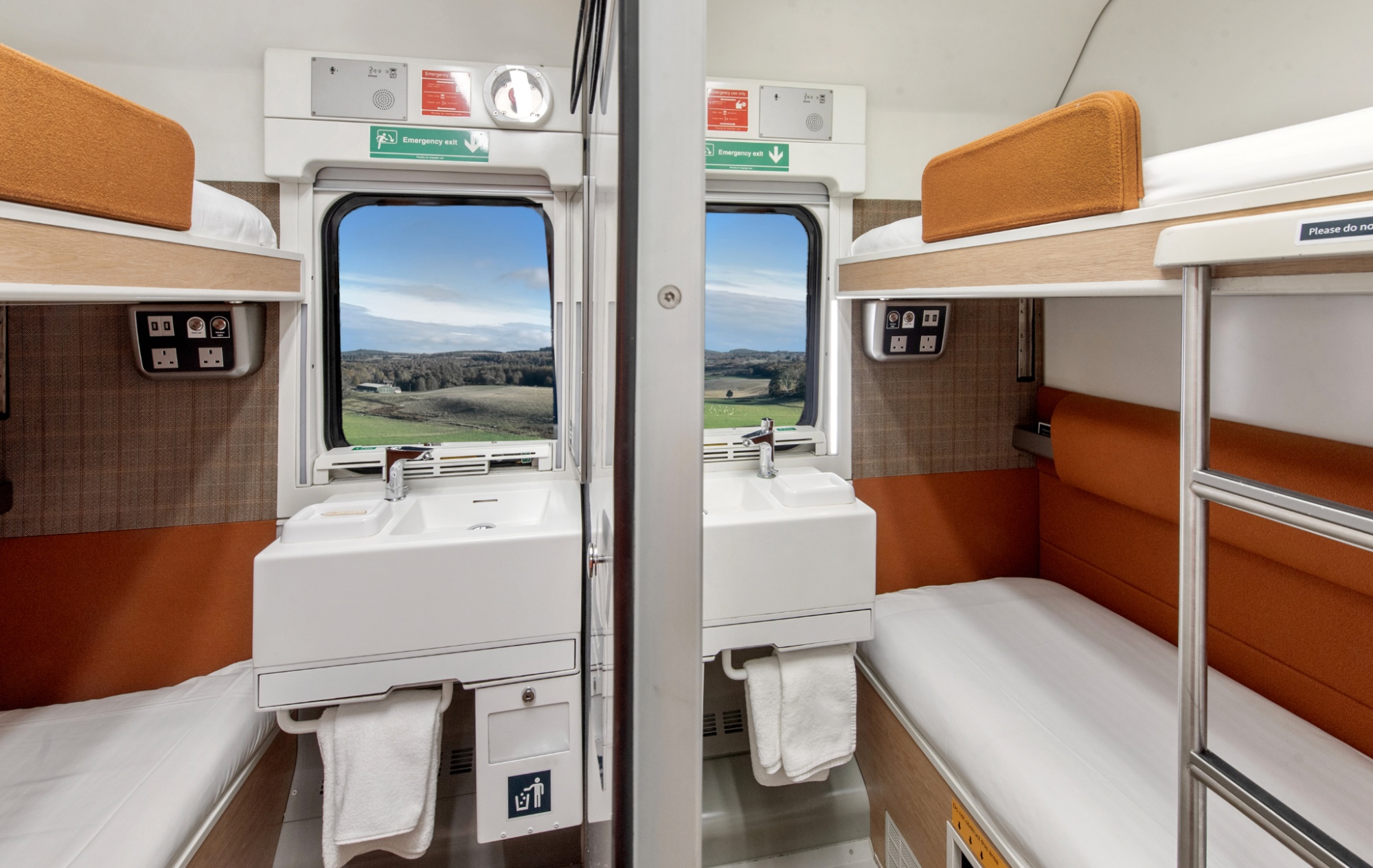 Private cabin aboard the Caledonian Sleeper