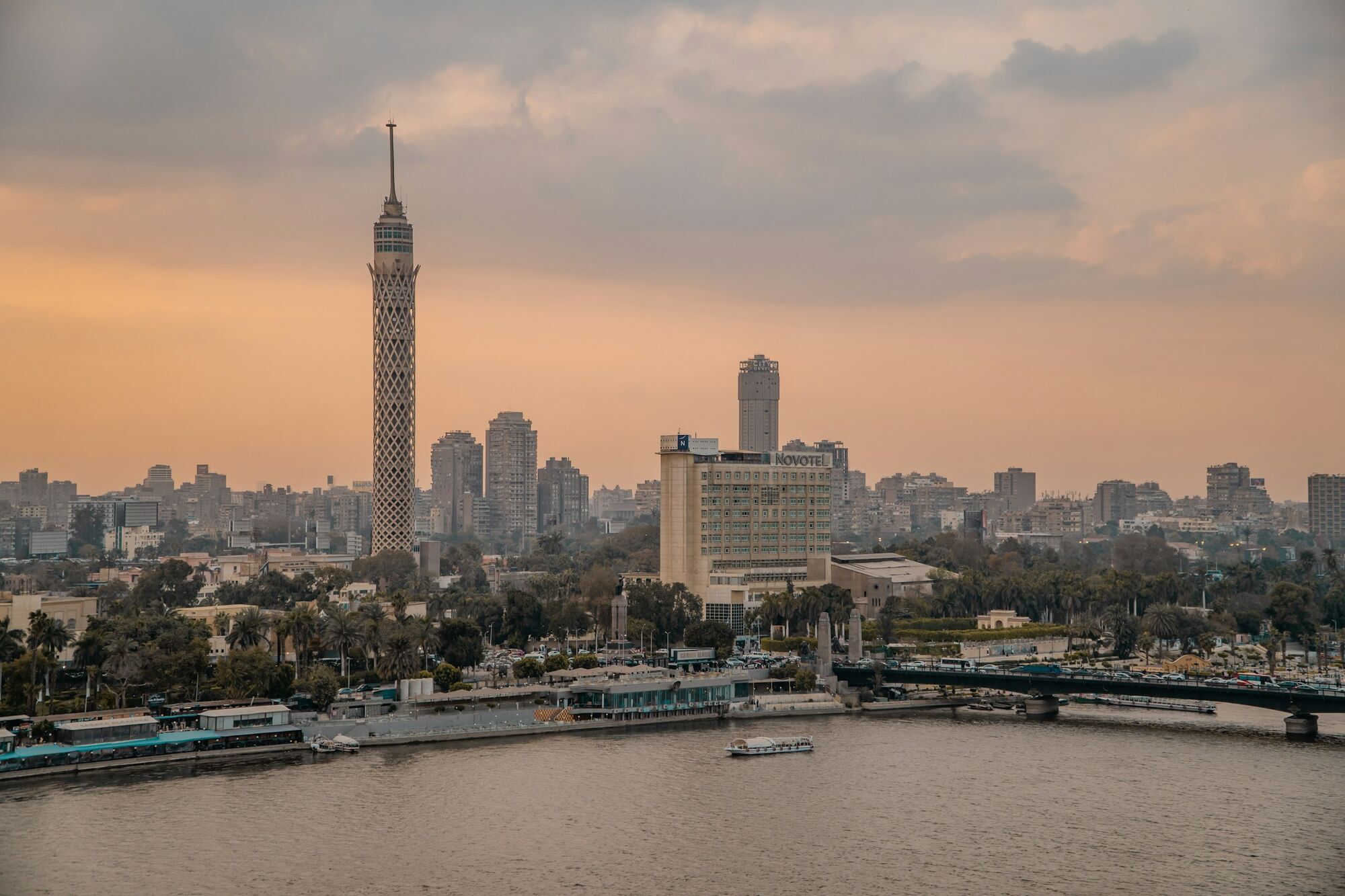 Cairo Tower and Nile city view
