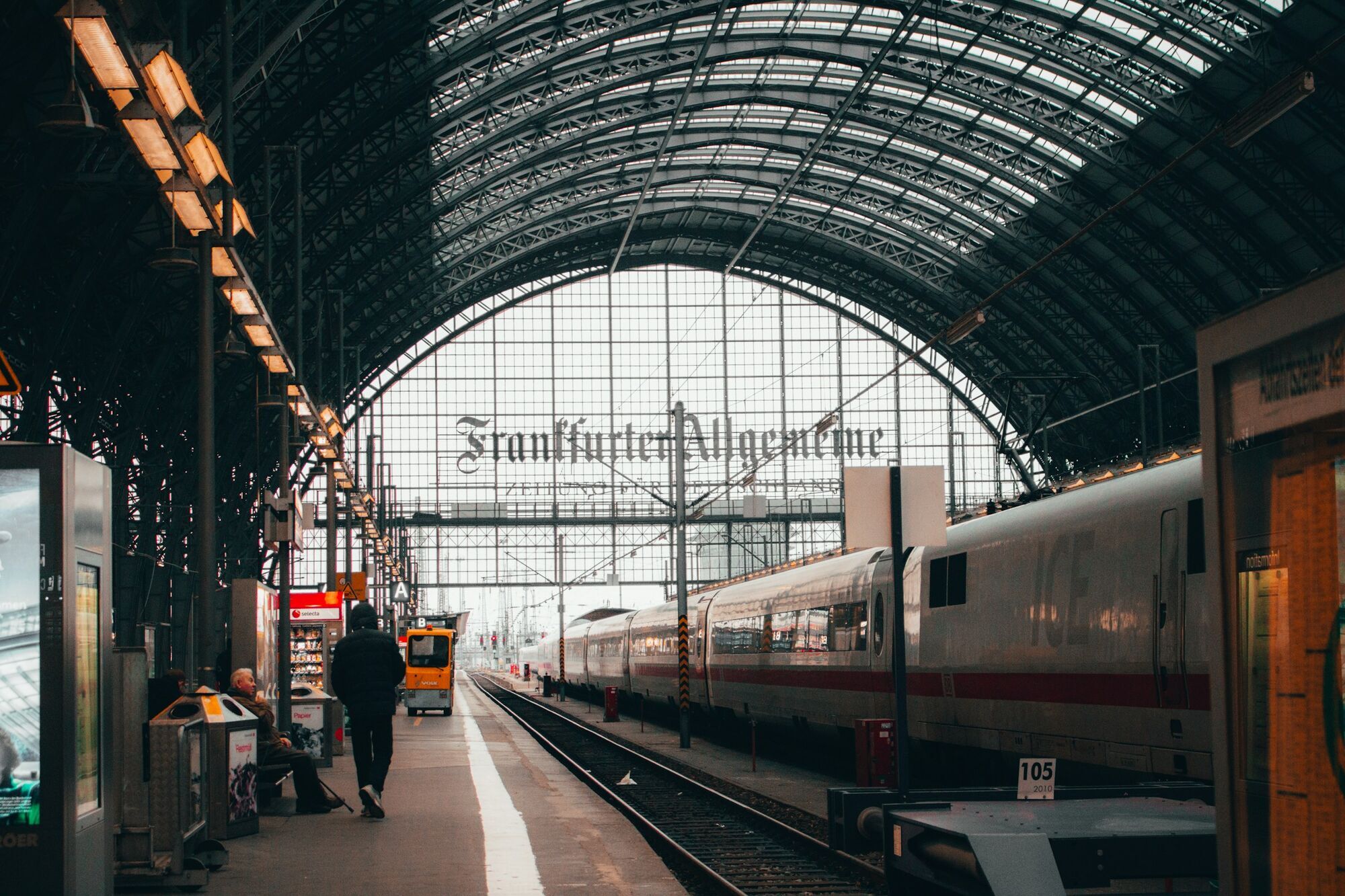 High-speed train at Frankfurt Central Station