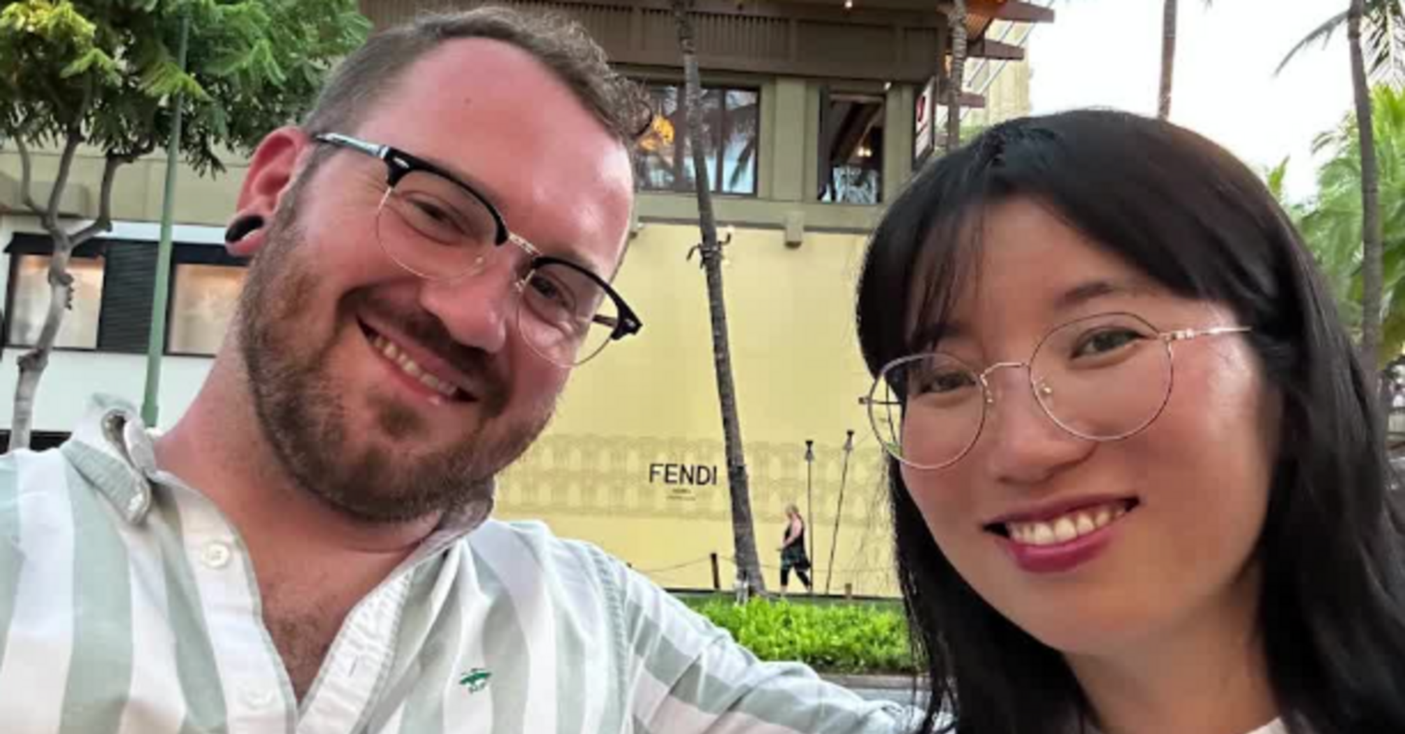 Brendan Town and his wife Cho Pak