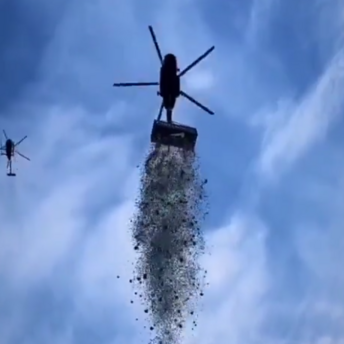 Gift from the sky: Famous Czech influencer dropped a million dollars from a helicopter