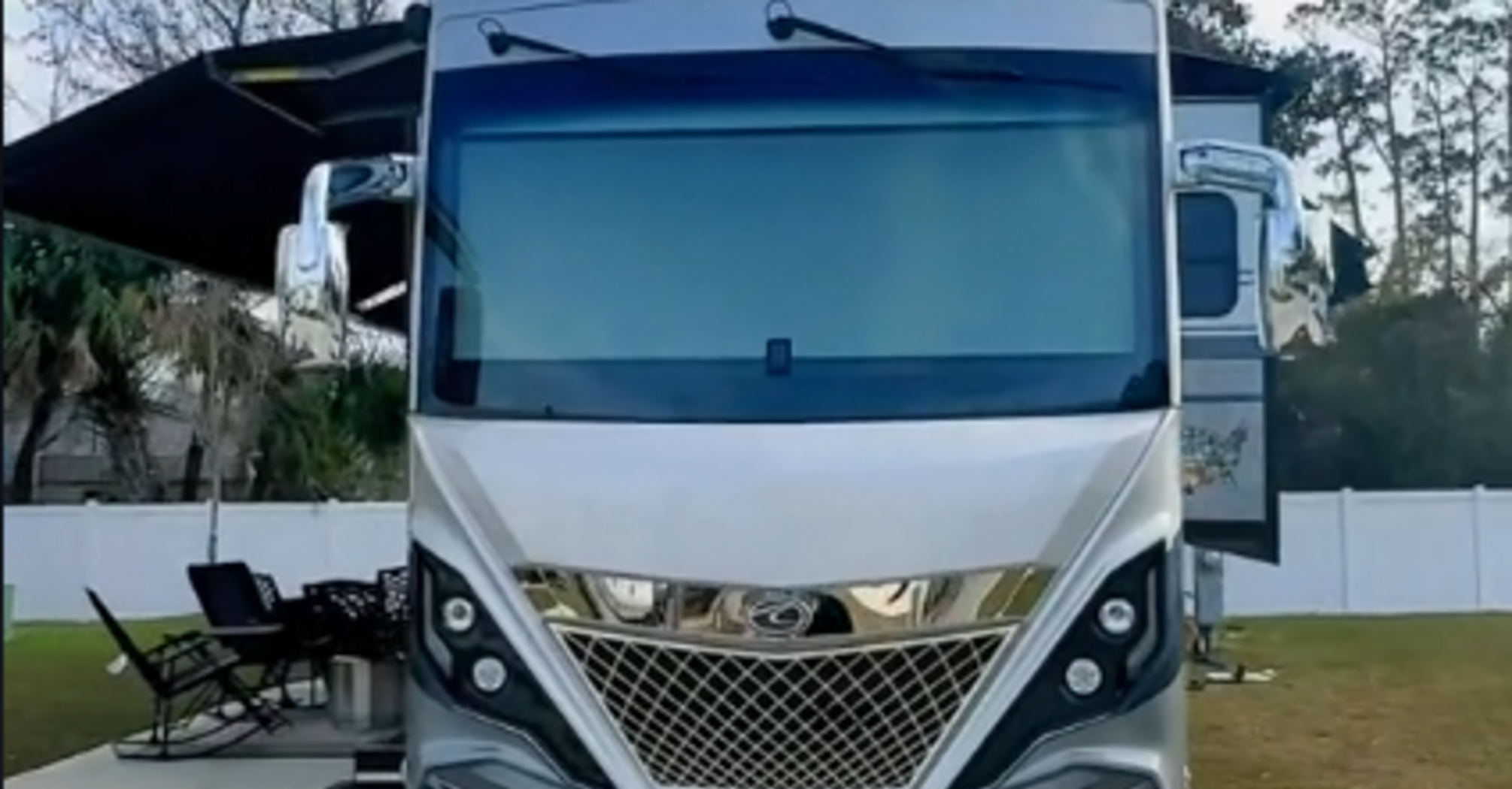 The van in which the couple lives and travels