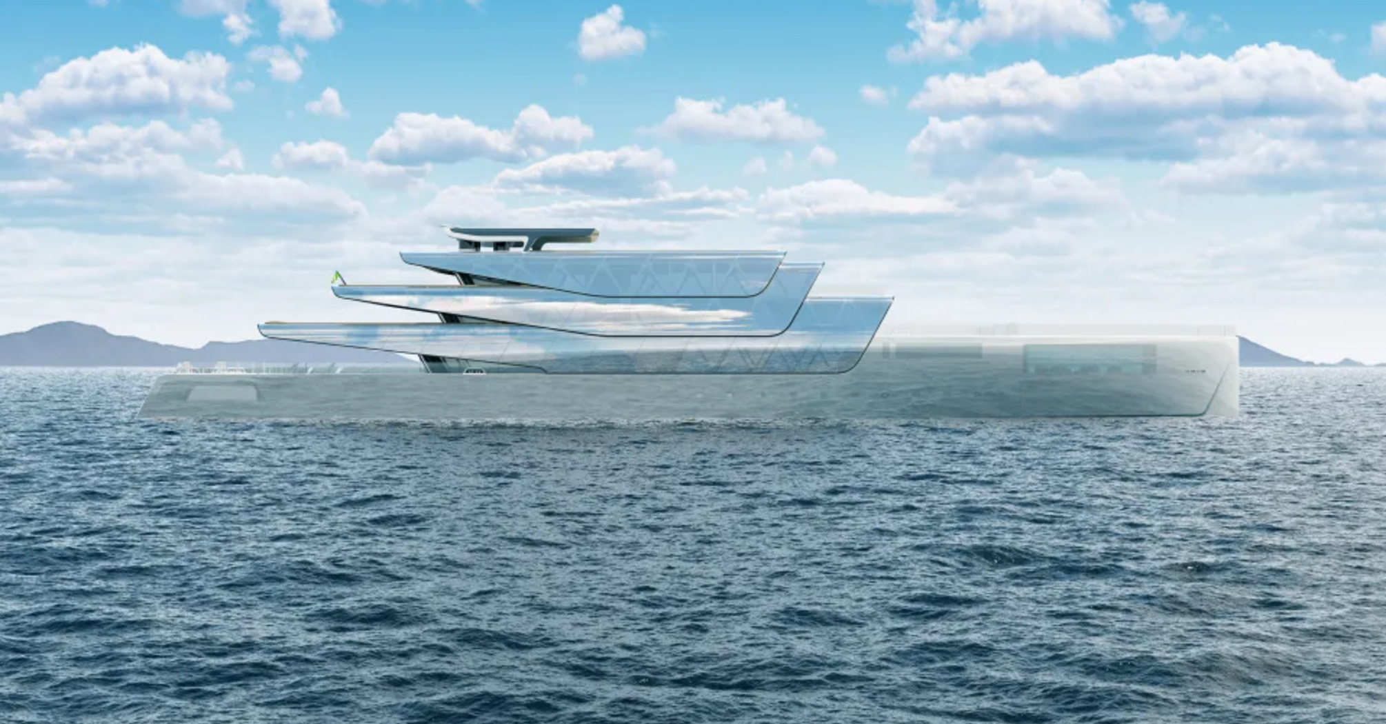 Yacht made of mirrored glass: it was 3D printed for the first time