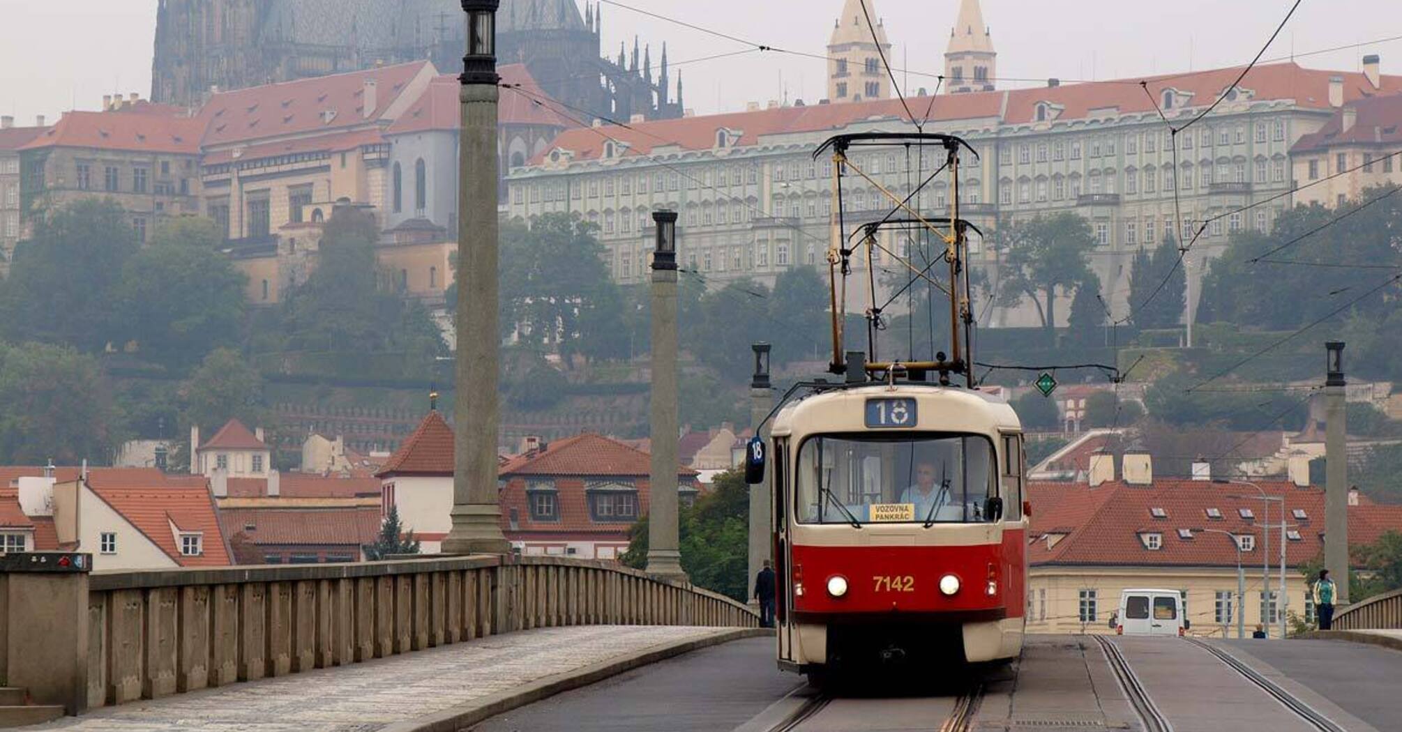 A tram in Prague