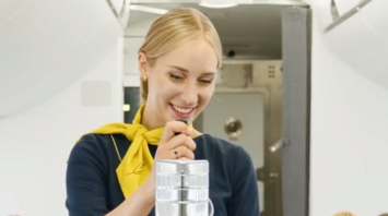 Passengers are treated to beer on the plane