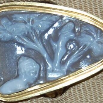 One of the items, a semi-precious stone, which the dealer said was worth between 25,000 and 50,000 pounds sterling