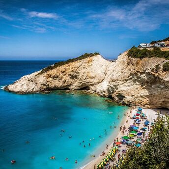 The best Greek island beaches with pristine lagoons, sea caves, colorful villages and Turtle Center