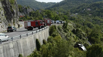 In Montenegro, a bus with foreigners fell into an abyss