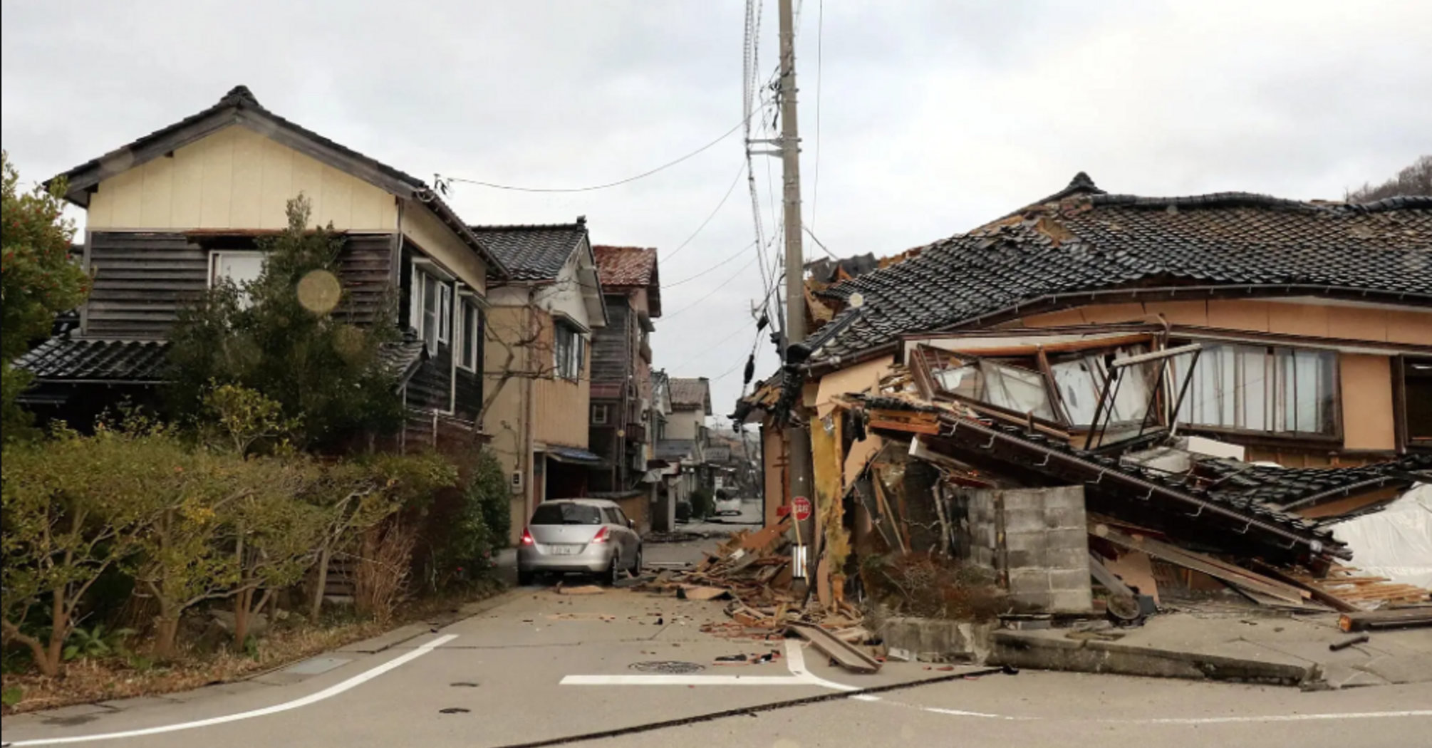 The aftermath of the earthquake in Japan