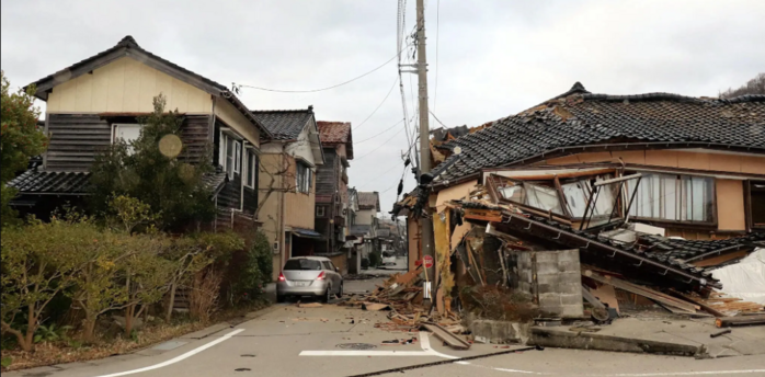 The aftermath of the earthquake in Japan