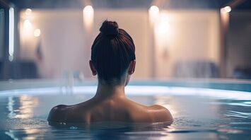 Relaxing in the spa