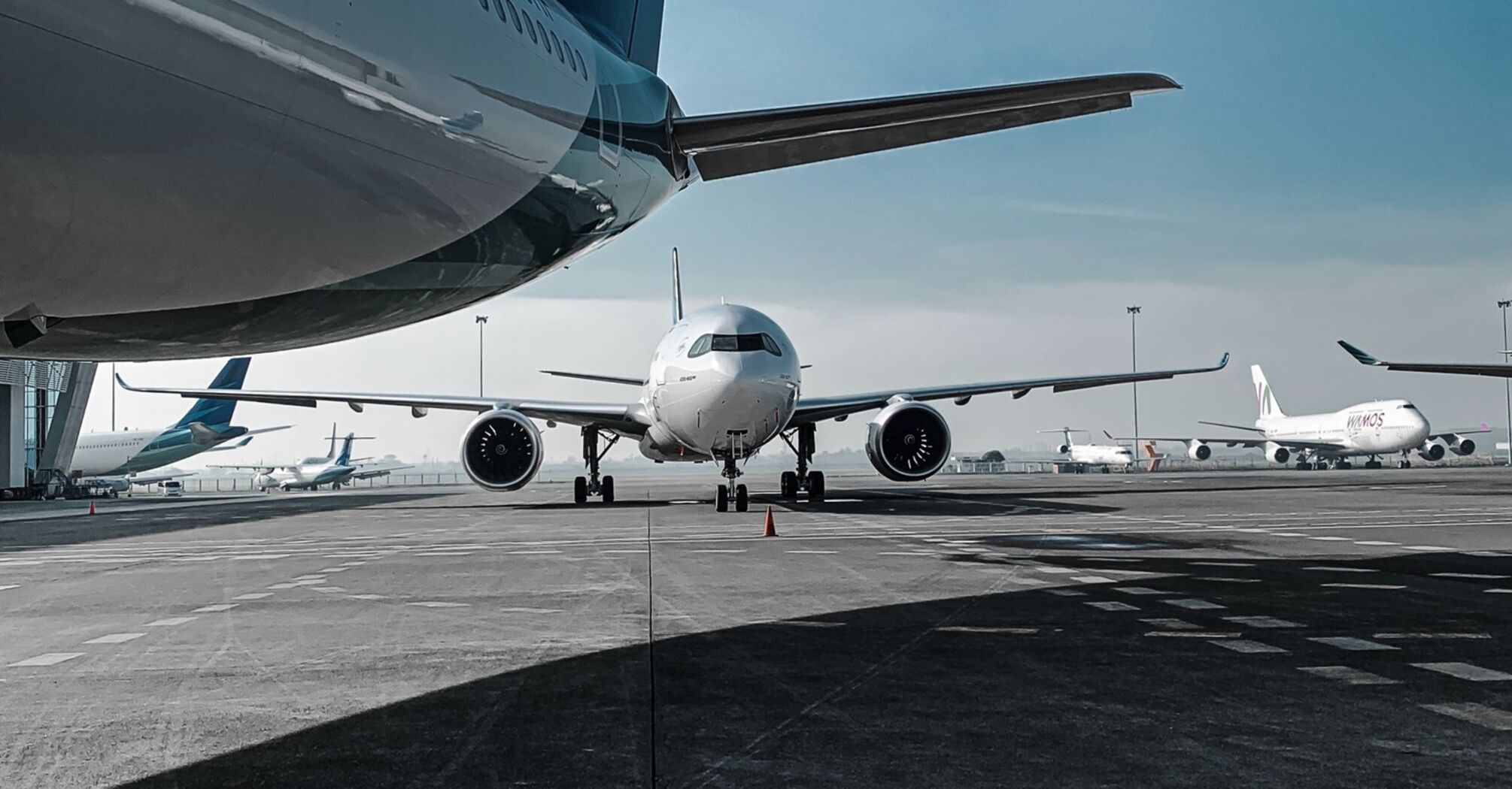 Planes on the runway