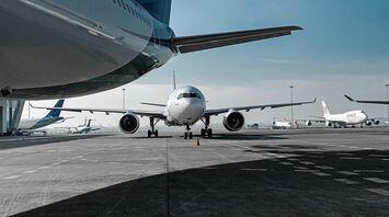 Planes on the runway