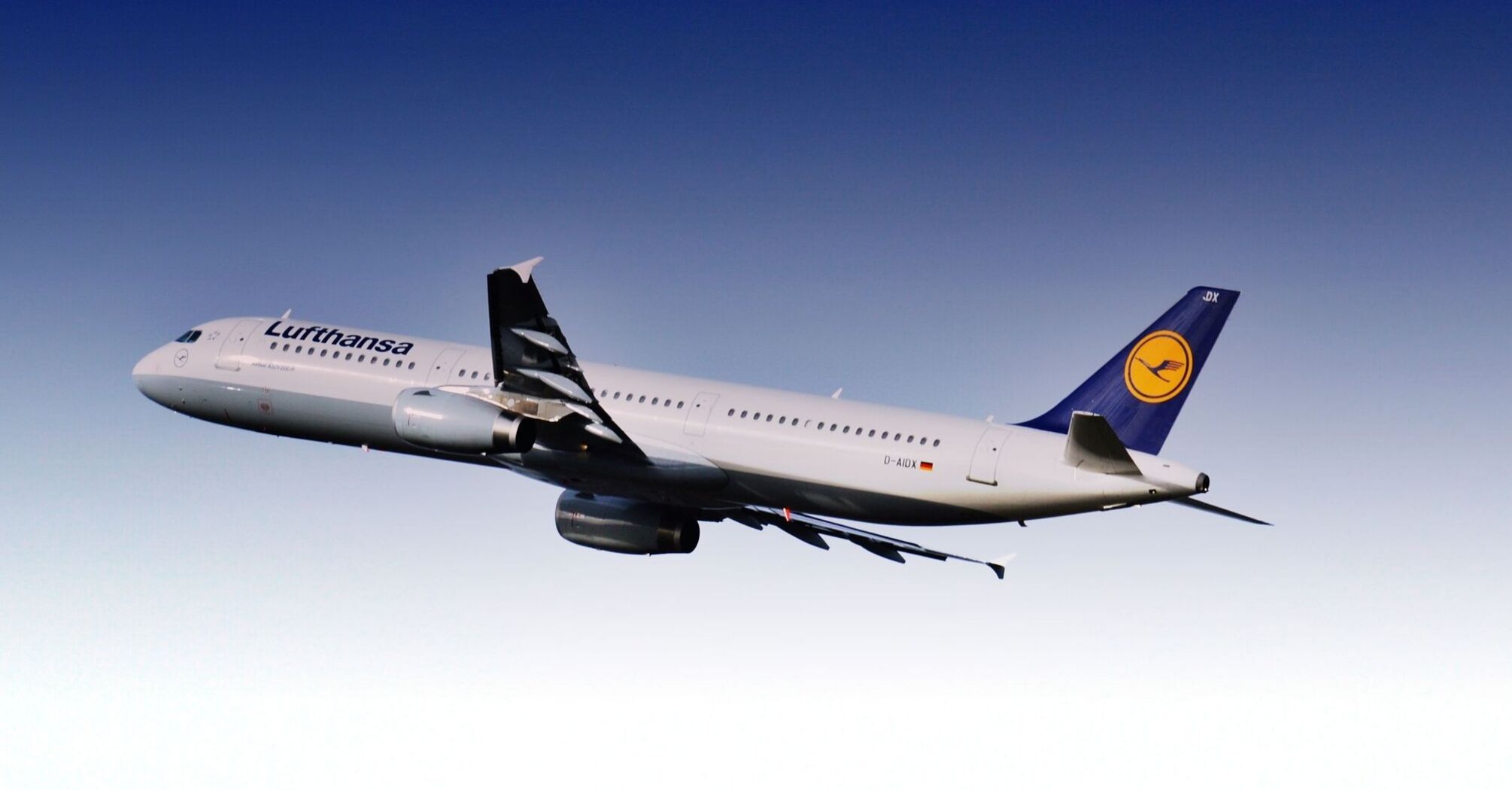 Lufthansa flying plane