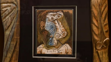 One of the found paintings, Tête by Pablo Picasso