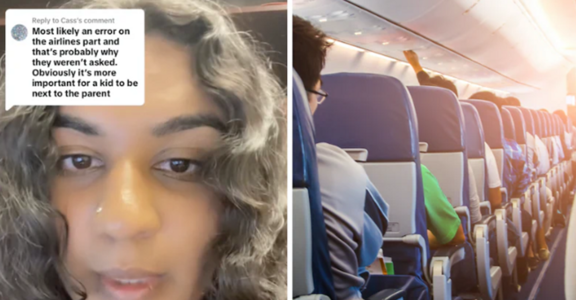 The woman bought a plane ticket next to her fiancé, but the flight attendant moved her