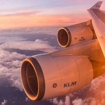 KLM plane wing