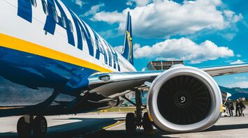 Ryanair passenger plane turbine