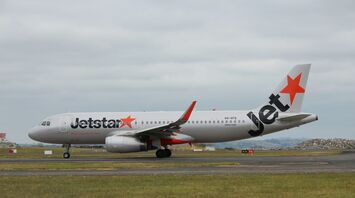 Jetstar's Airbus on landing