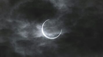 Our star being eclipsed by our moon during an annular eclipse