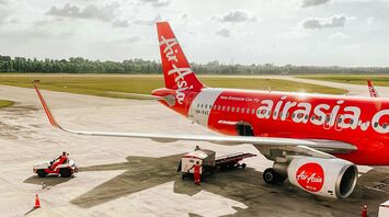 AirAsia's plane at the runway