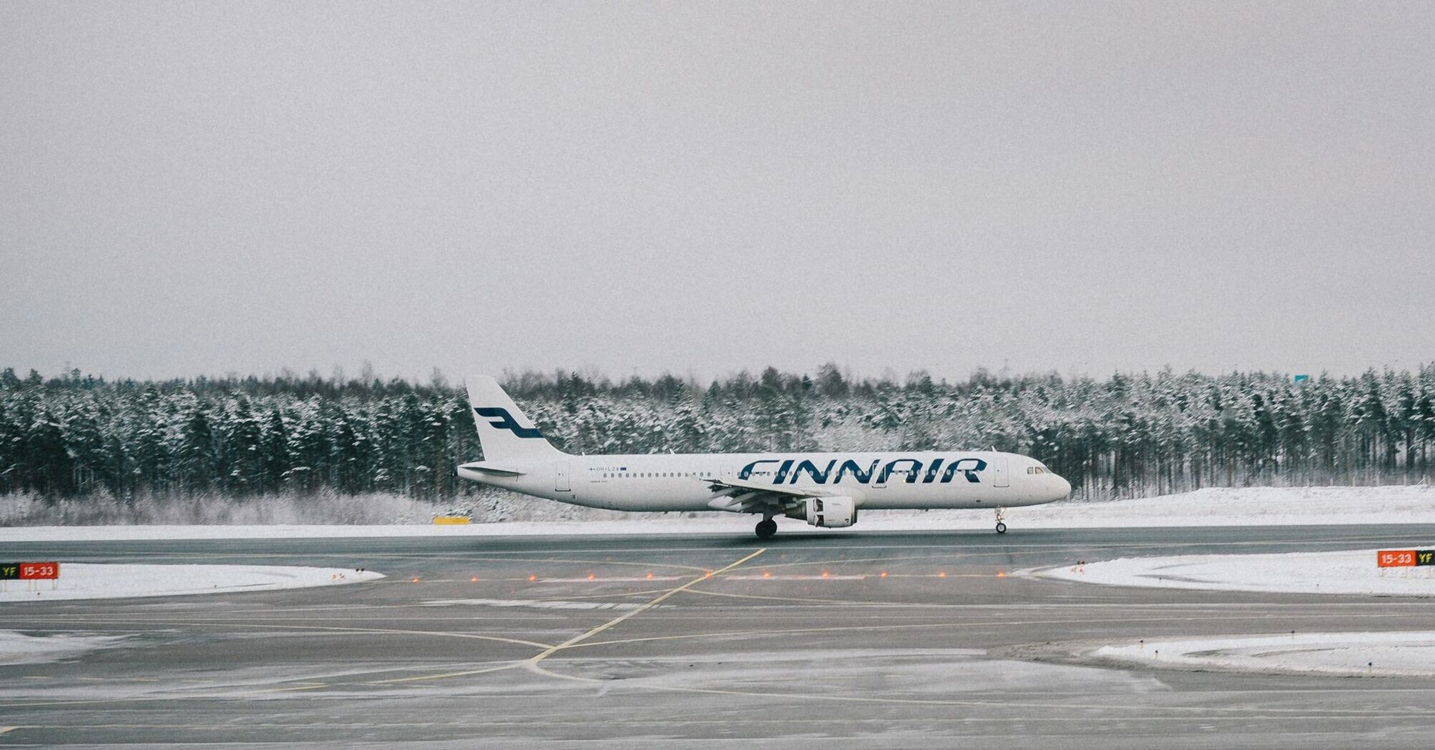 Finnair plane at the Helsinki Airport