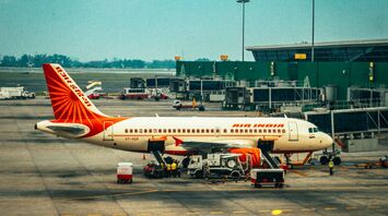Grounded Airindia aircraft on an Indian airport
