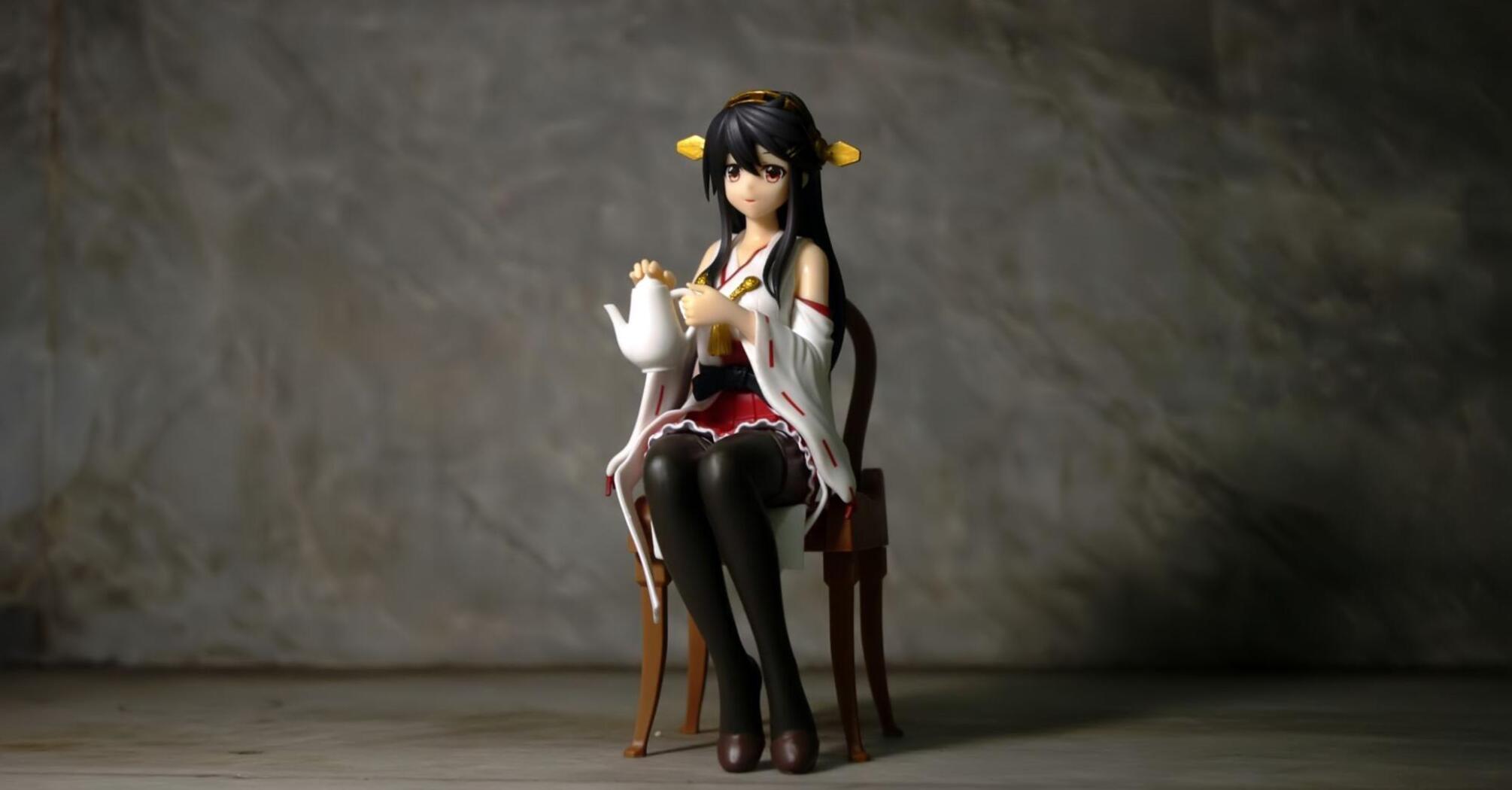 Girl with a teapot from the animated game Kantai Collection