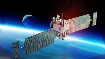 Space satellite in near-Earth orbit