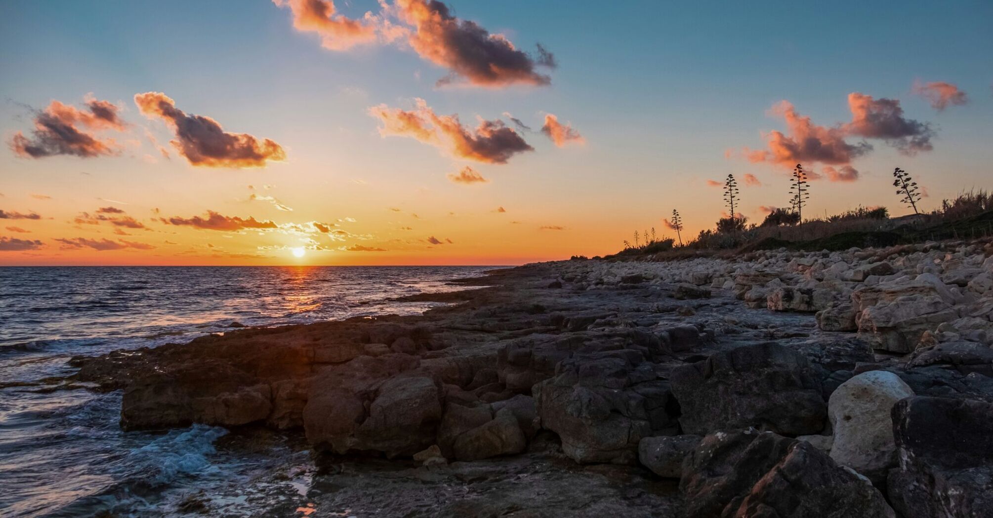 Stunning Sunset of the Mediterranean Coast