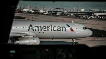 American Airlines aircraft taxiing at the airport