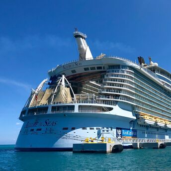Royal Caribbean's Allure of the Seas docked at port