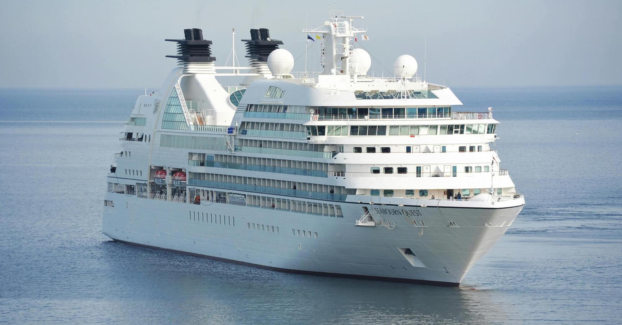 Luxury cruise ship sailing on calm waters