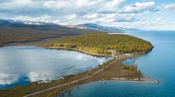 Snapped this shot flying over Khuvsgul lake in northern Mongolia.