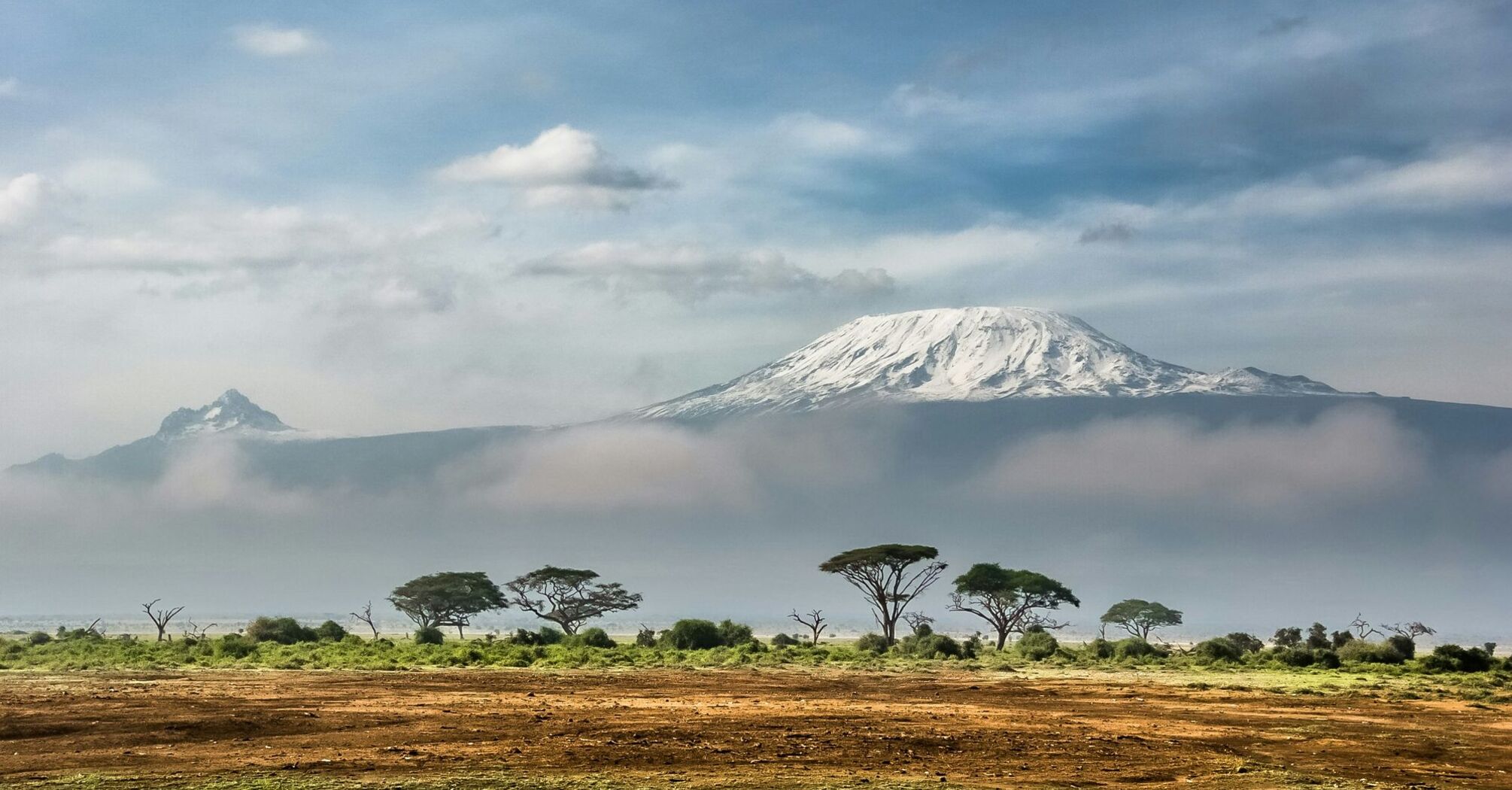 View of Kilimanjaro from Amboseli National Park, Kenya.