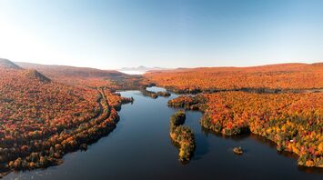 Fiery Lake, New England, USA