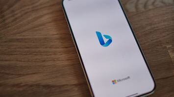Smartphone screen displaying the Microsoft Bing logo