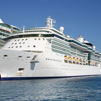 Royal Caribbean cruise ship docked at port
