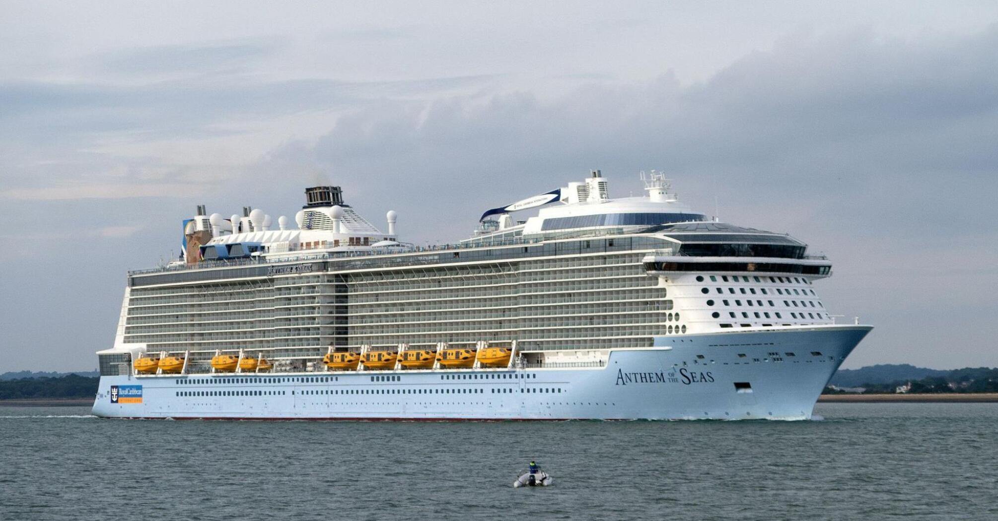 Anthem of the Seas cruise ship sailing on open water