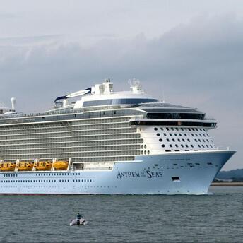 Anthem of the Seas cruise ship sailing on open water