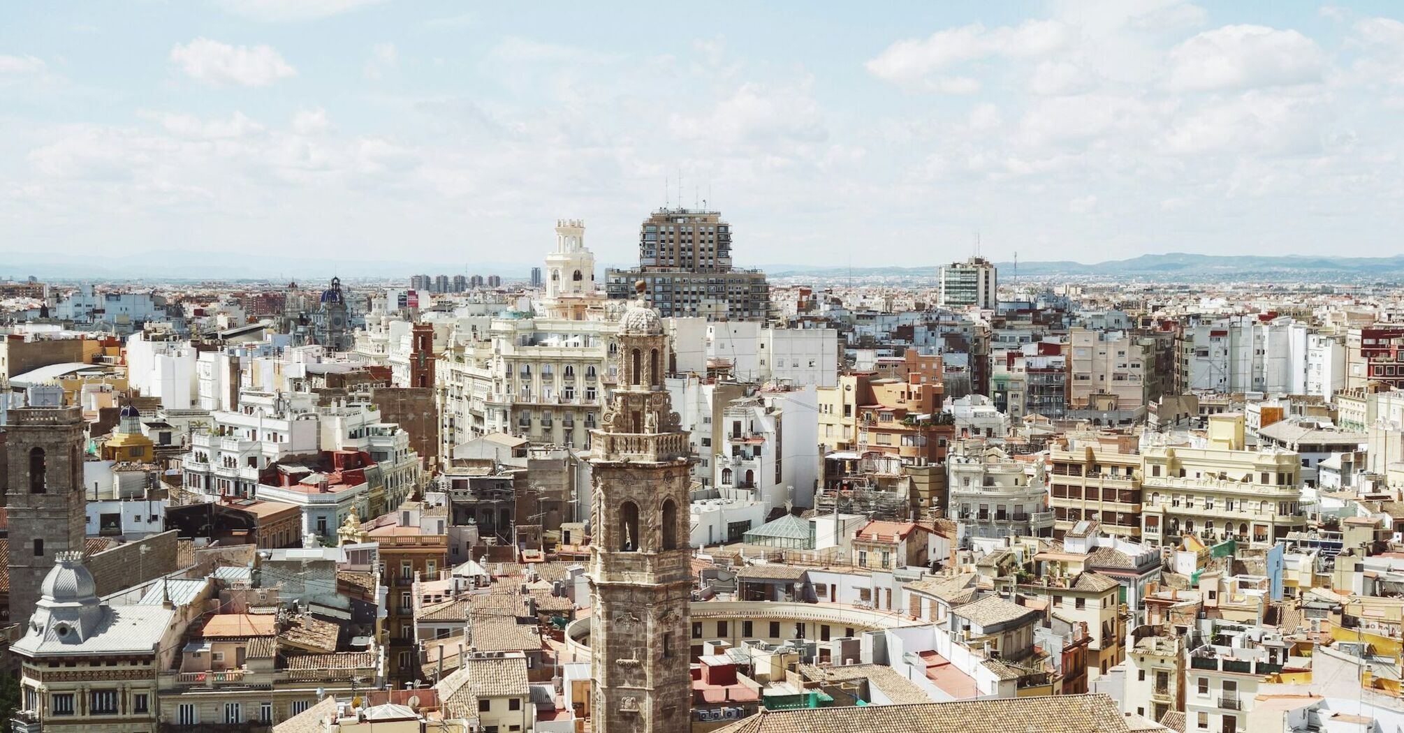 Panoramic view of Valencia's historic center with its iconic architecture