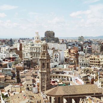 Panoramic view of Valencia cityscape