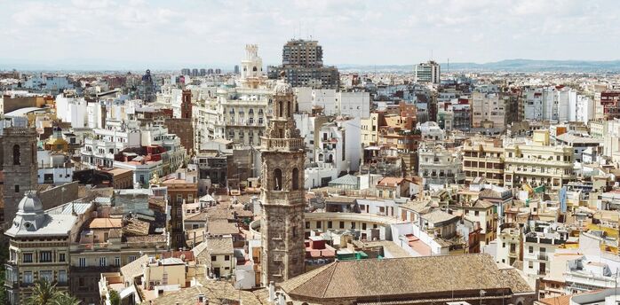 Panoramic view of Valencia cityscape