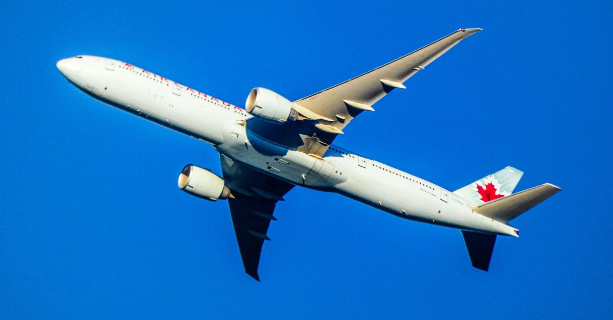 Air Canada 777 in sky blue