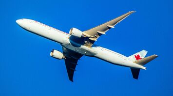 Air Canada 777 in sky blue