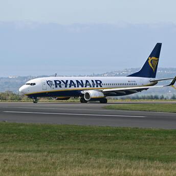 Ryanair airplane on the runway