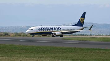 Ryanair airplane on the runway