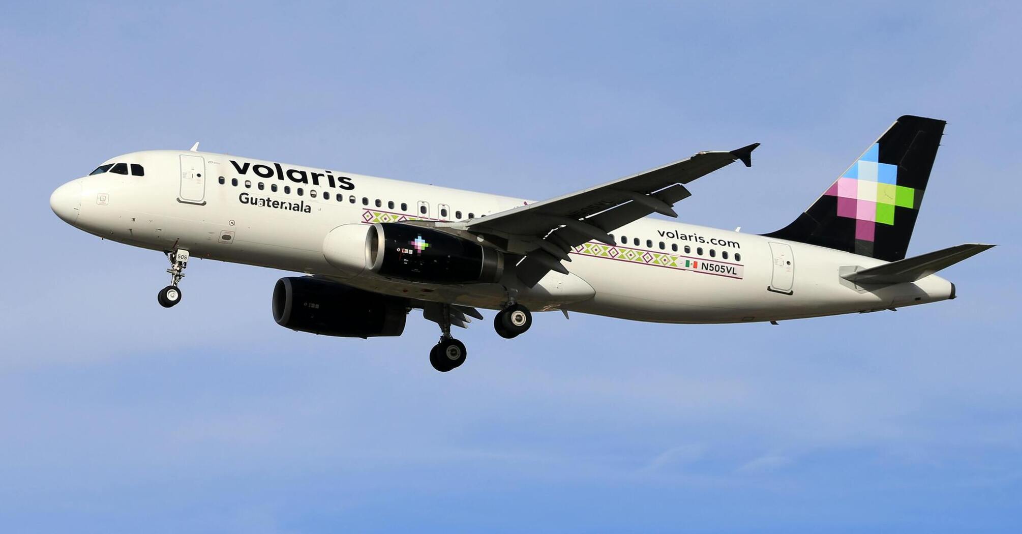 Volaris passenger plane in flight